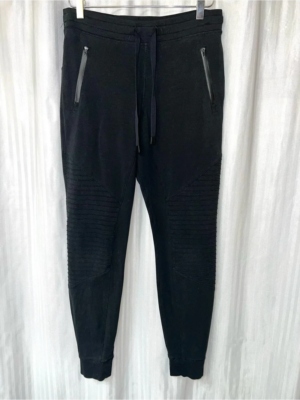 ALO Yoga Blac Urban Moto-Style Joggers size S